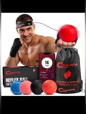 Champs Reflex Trainer Headband with Orange Ball
